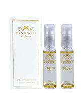 Menjewell Noir + Aqua Perfume Gift Set For Men 10ml 0.3 Fl.oz. Each Pack Of 2 | Pocket Perfume Gift Set For Husband | Eau De Parfum